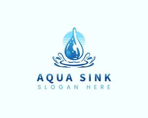 Aqua Water Drop logo design