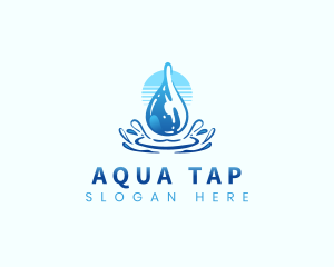 Aqua Water Drop logo design