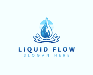 Aqua Water Drop logo design