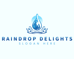 Aqua Water Drop logo design