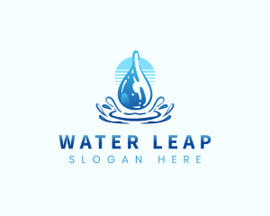 Aqua Water Drop logo design