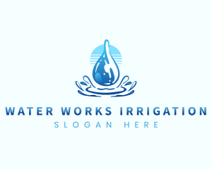 Aqua Water Drop logo design