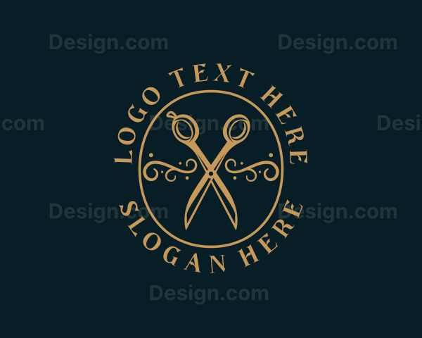 Luxury Scissors Dressmaking Logo