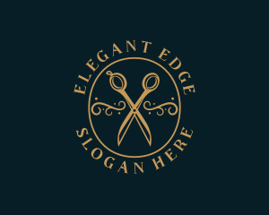 Luxury Scissors Dressmaking logo design