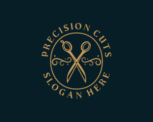 Luxury Scissors Dressmaking logo design