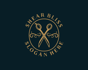 Luxury Scissors Dressmaking logo design