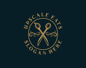 Luxury Scissors Dressmaking logo design