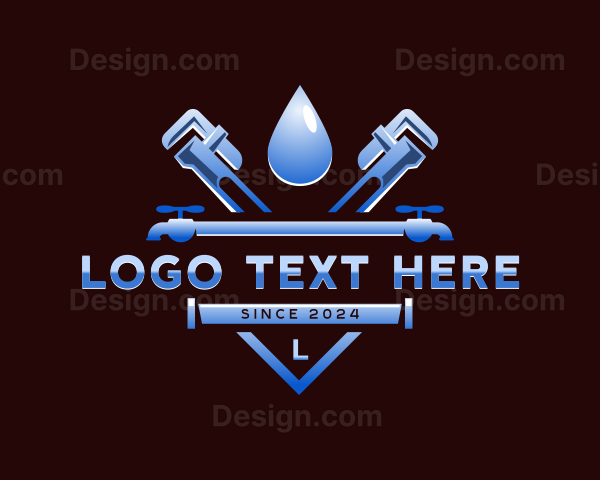 Plumbing Wrench Repair Logo