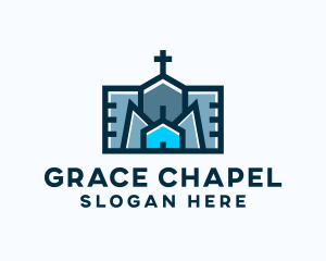 Worship Church Crucifix logo design