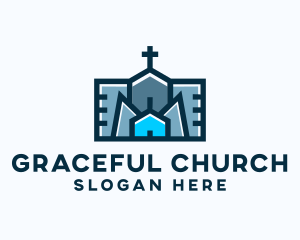 Worship Church Crucifix logo design