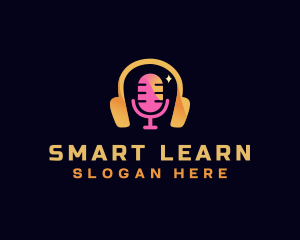 Podcast Streaming Microphone Logo
