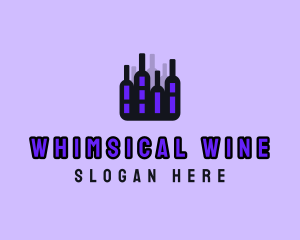 Wine Alcohol Cityscape logo design