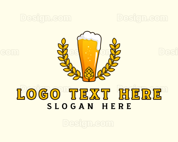 Wheat Wreath Beer Logo