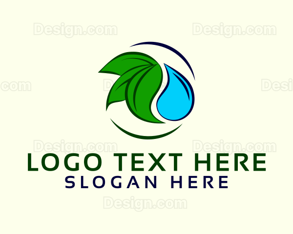 Organic Garden Leaves Logo