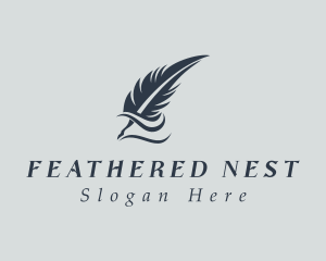 Writing Feather Quill logo design