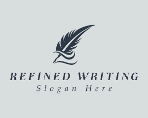 Writing Feather Quill logo design