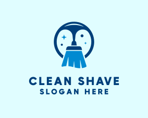 Cleaning Broom Sparkle logo design