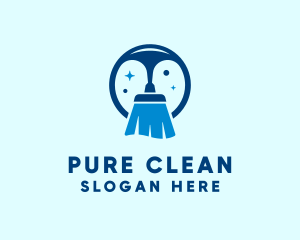 Cleaning Broom Sparkle logo design