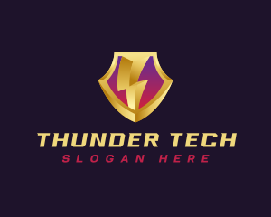 Lightning Shield Tech logo design