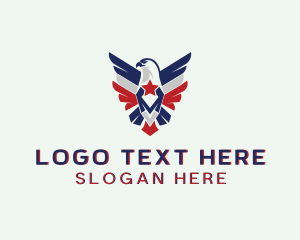 Eagle - Star Eagle Bird logo design