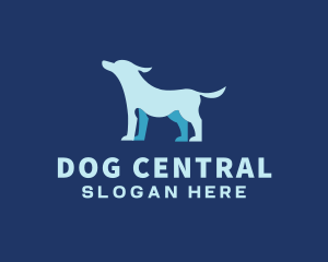 Blue Pet Dog logo design