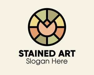 Stained Glass Tulip logo design