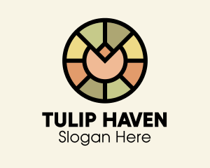 Stained Glass Tulip logo design