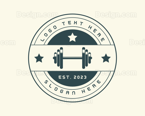 Gym Fitness Dumbbell Logo