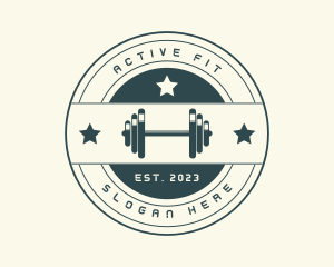 Gym Fitness Dumbbell logo design