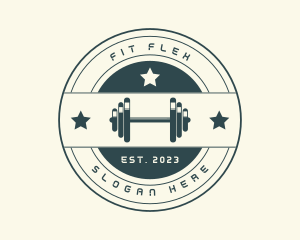 Gym Fitness Dumbbell logo design