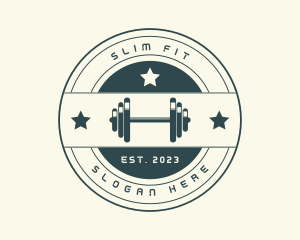 Gym Fitness Dumbbell logo design