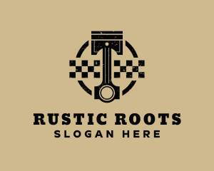 Rustic Piston Tool logo design