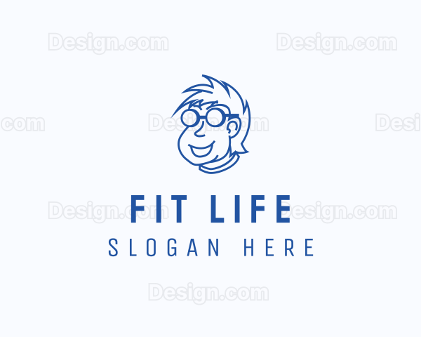 Smart Nerd Character Logo