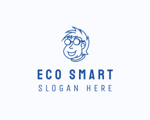 Smart Nerd Character logo design