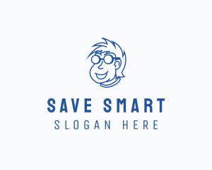 Smart Nerd Character logo design