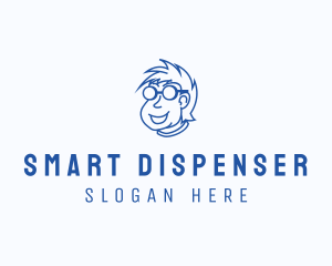 Smart Nerd Character logo design