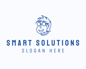 Smart Nerd Character logo design