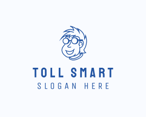 Smart Nerd Character logo design