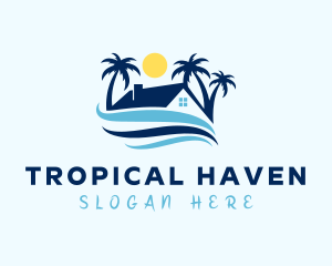 Tropical Beach House logo design