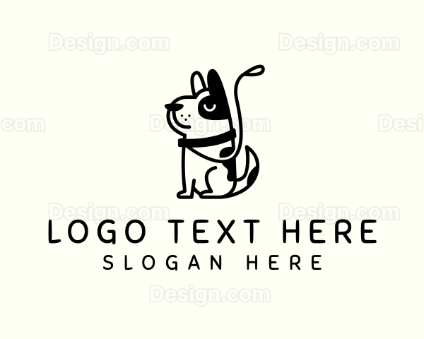 Dog Leash Pet Logo