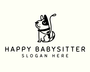 Dog Leash Pet logo design