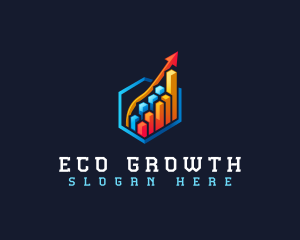 Growth Statistics Arrow logo design