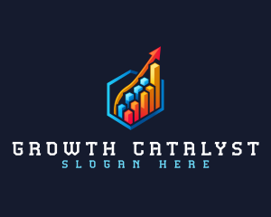 Growth Statistics Arrow logo design