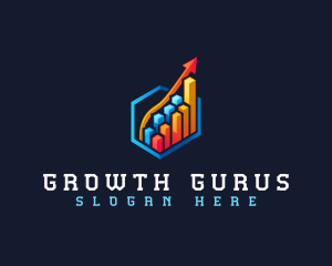 Growth Statistics Arrow logo design