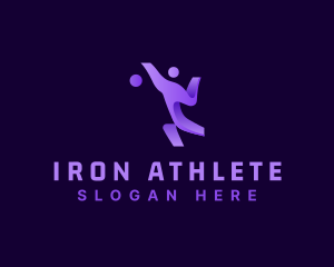 Athlete Volleyball Sports logo design