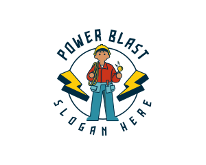 Electrician Power Repair logo design