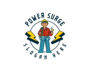 Electrician Power Repair logo design