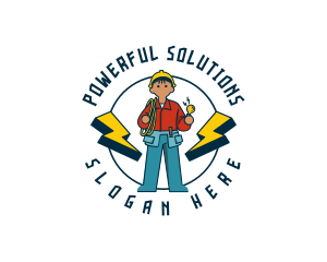 Electrician Power Repair logo design