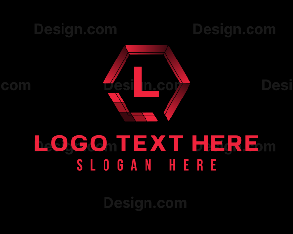 Red Hexagon Letter Logo