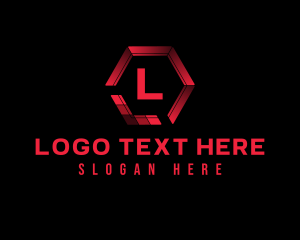 Red Hexagon Letter Logo